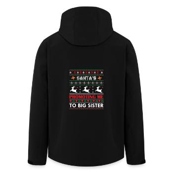 Santa's Promoting me to Big Sister - Veste softshell homme en polyester recyclé Stanley/Stella - noir - Dos - AI Model Male 185 light (185cm)