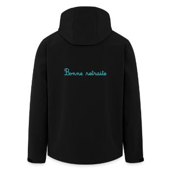RETRAITE. RETRAITE. RETRAITEE. RETRAITE - Veste softshell homme en polyester recyclé Stanley/Stella - noir - Dos - AI Model Male 185 light (185cm)