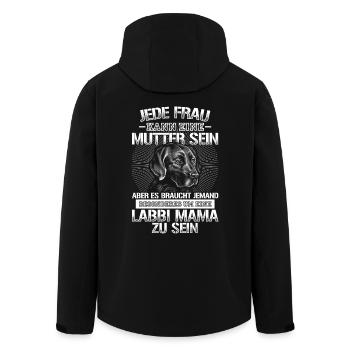 Labrador Mama - Recycelte Männer Softshell-Jacke von Stanley/Stella - Schwarz - Hinten - AI Model Male 185 light (185cm)