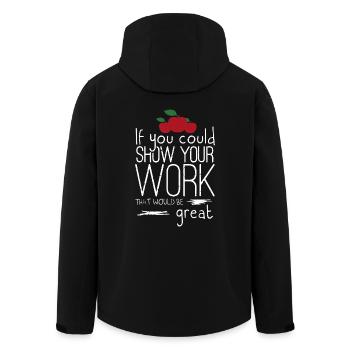Math Teacher If You Could Show Your Work - Men’s Recycled Softshell Jacket by Stanley/Stella - black - Back - AI Model Male 185 light (185cm)