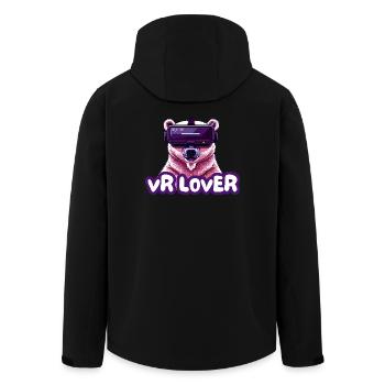Ours VR avec lunettes de réalité virtuelle - Veste softshell homme en polyester recyclé Stanley/Stella - noir - Dos - AI Model Male 185 light (185cm)