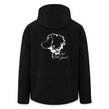 IRISH WATER SPANIEL Profile Dogs Dog Wilsigns - Men’s Recycled Softshell Jacket by Stanley/Stella - black - Back - AI Model Male 185 light (185cm)