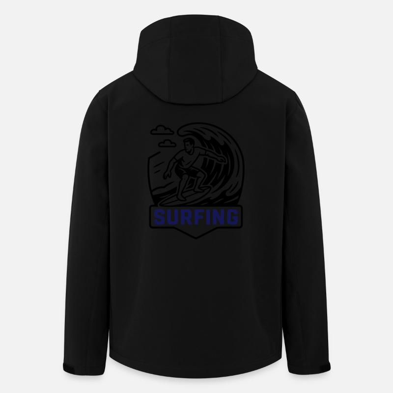 Surfing Symbol Surfer - Recycelte Männer Softshell-Jacke von Stanley/Stella - Schwarz