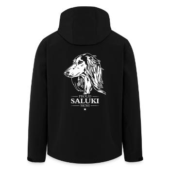 Saluki Maman Chien Chiens Lévriers Wilsigns - Veste softshell homme en polyester recyclé Stanley/Stella - noir - Dos - AI Model Male 185 light (185cm)
