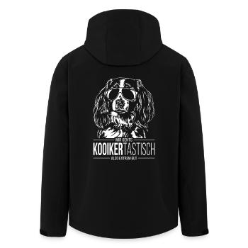 KOOIKERTASTISCH Kooikerhondje Hundespruch Hunde - Recycelte Männer Softshell-Jacke von Stanley/Stella - Schwarz - Hinten - AI Model Male 185 light (185cm)