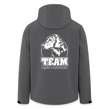 TEAM ALPINE DACHSBRACKE Dogs Hunting Dog Wilsigns - Men’s Recycled Softshell Jacket by Stanley/Stella - anthracite - Back - AI Model Male 185 light (185cm)