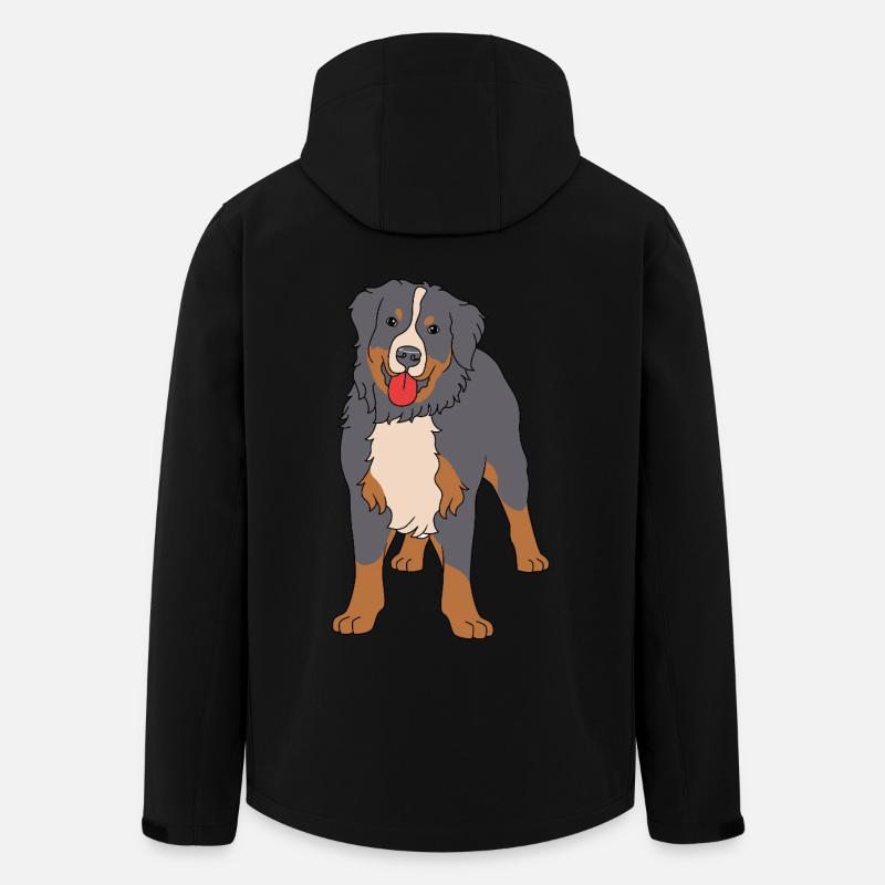 Berner Sennenhund - Recycelte Männer Softshell-Jacke von Stanley/Stella - Schwarz
