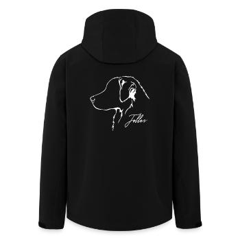 TOLLER Profil Hunde Hund Wilsigns - Recycelte Männer Softshell-Jacke von Stanley/Stella - Schwarz - Hinten - AI Model Male 185 light (185cm)