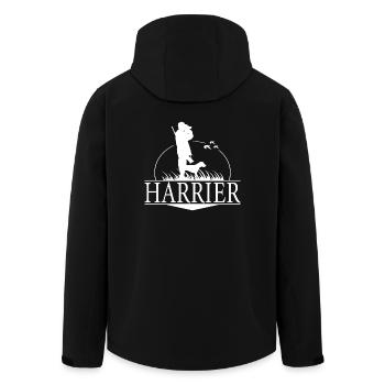 HARRIER Hunting Dogs Hunter Hunting Wilsigns - Men’s Recycled Softshell Jacket by Stanley/Stella - black - Back - AI Model Male 185 light (185cm)