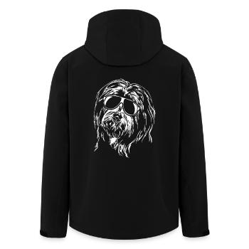 BEARDED COLLIE cool lunettes de soleil chiens Wilsigns - Veste softshell homme en polyester recyclé Stanley/Stella - noir - Dos - AI Model Male 185 light (185cm)