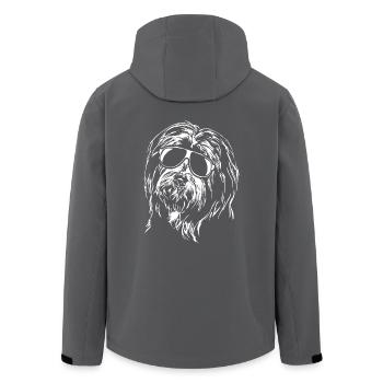 BEARDED COLLIE cool sunglasses dogs Wilsigns - Men’s Recycled Softshell Jacket by Stanley/Stella - anthracite - Back - AI Model Male 185 light (185cm)