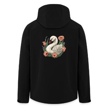 Schwan - Recycelte Männer Softshell-Jacke von Stanley/Stella - Schwarz - Hinten - AI Model Male 185 light (185cm)