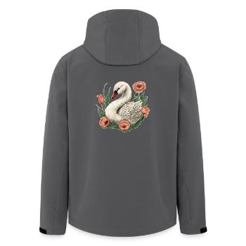 Cygne - Veste softshell homme en polyester recyclé Stanley/Stella - charbon - Dos - AI Model Male 185 light (185cm)
