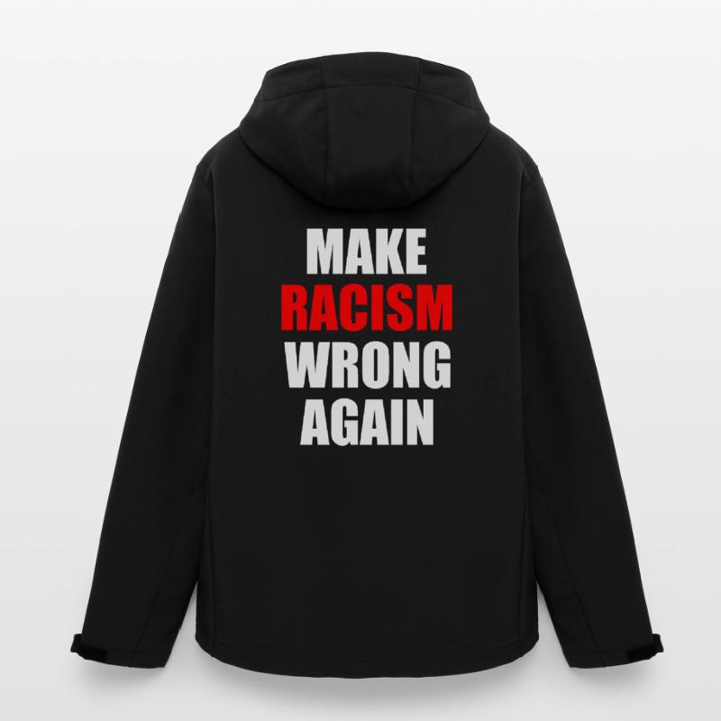 make racism wrong again Veste softshell homme en polyester recyclé Stanley/Stella