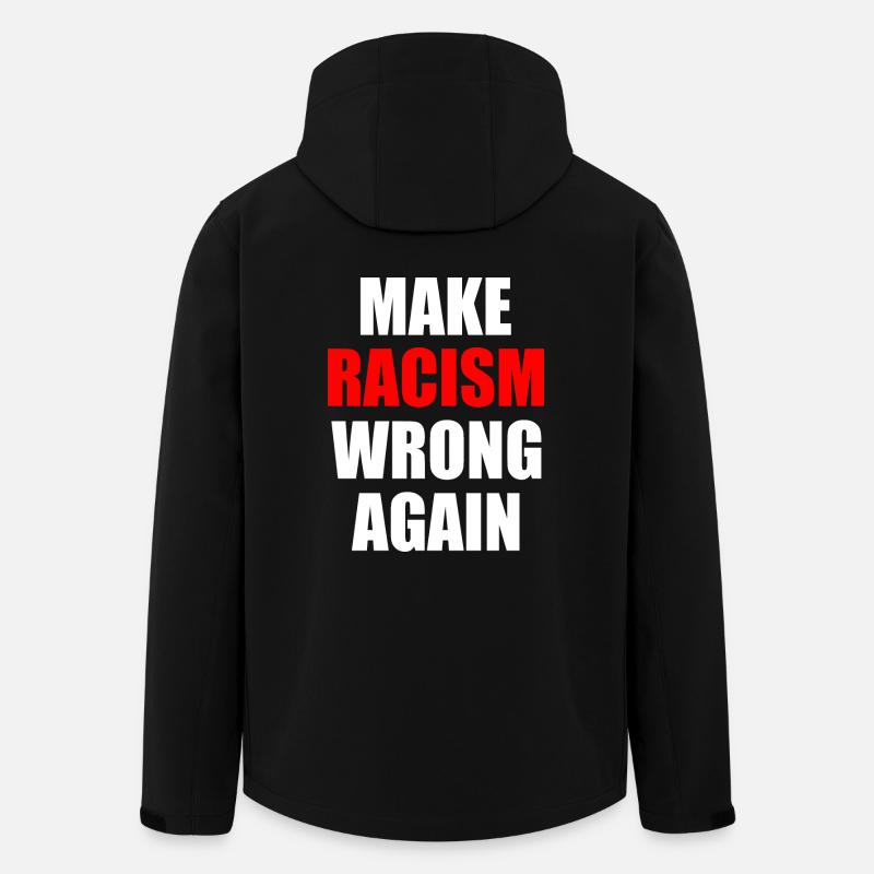 make racism wrong again - Men’s Recycled Softshell Jacket by Stanley/Stella - black