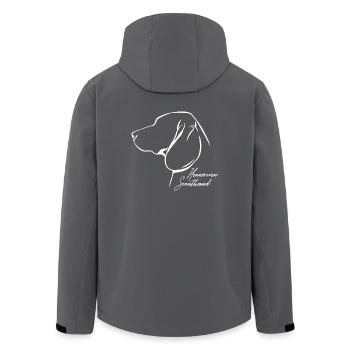 HANOVERIAN SCENTHOUND Profile Dogs Dog Wilsigns - Men’s Recycled Softshell Jacket by Stanley/Stella - anthracite - Back - AI Model Male 185 light (185cm)