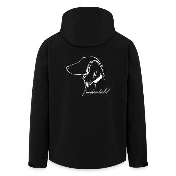 LANGHAARDACKEL Profil Hunde Hund Wilsigns - Recycelte Männer Softshell-Jacke von Stanley/Stella - Schwarz - Hinten - AI Model Male 185 light (185cm)