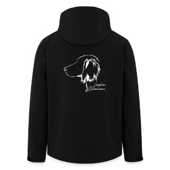 LANGHAAR WEIMARANER Profil Hunde Hund Wilsigns - Recycelte Männer Softshell-Jacke von Stanley/Stella - Schwarz - Hinten - AI Model Male 185 light (185cm)