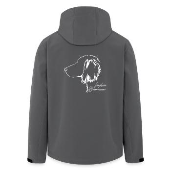 LANGHAAR WEIMARANER Profil Hunde Hund Wilsigns - Recycelte Männer Softshell-Jacke von Stanley/Stella - Anthrazit - Hinten - AI Model Male 185 light (185cm)