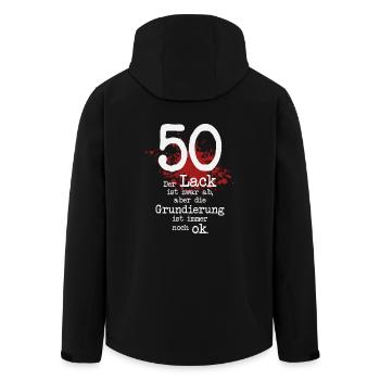 fünfzigster Geburtstag - Recycelte Männer Softshell-Jacke von Stanley/Stella - Schwarz - Hinten - AI Model Male 185 light (185cm)