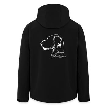 SLOVENSKÝ HRUBOSRSTÝ STAVAČ Profil Hunde Wilsigns - Recycelte Männer Softshell-Jacke von Stanley/Stella - Schwarz - Hinten - AI Model Male 185 light (185cm)