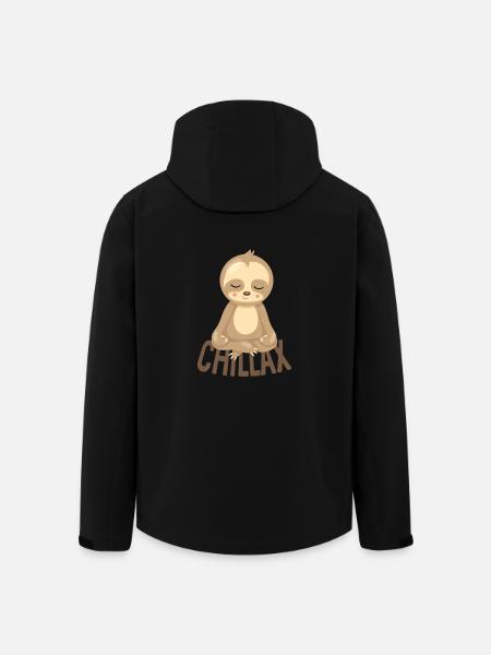 CHILLAX - Faultier - Recycelte Männer Softshell-Jacke von Stanley/Stella - Schwarz