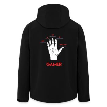 Gamer T-shirt Gamers handback - Veste softshell homme en polyester recyclé Stanley/Stella - noir - Dos - AI Model Male 185 light (185cm)