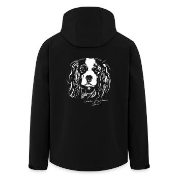 CAVALIER KING CHARLES SPANIEL Portrait Wilsigns - Recycelte Männer Softshell-Jacke von Stanley/Stella - Schwarz - Hinten - AI Model Male 185 light (185cm)