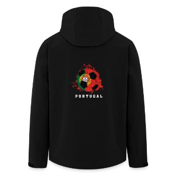 Portugal Soccer World Cup - Men’s Recycled Softshell Jacket by Stanley/Stella - black - Back - AI Model Male 185 light (185cm)