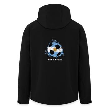 Argentina Football World Cup - Men’s Recycled Softshell Jacket by Stanley/Stella - black - Back - AI Model Male 185 light (185cm)