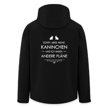 Kaninchen - Recycelte Männer Softshell-Jacke von Stanley/Stella - Schwarz - Hinten - AI Model Male 185 light (185cm)