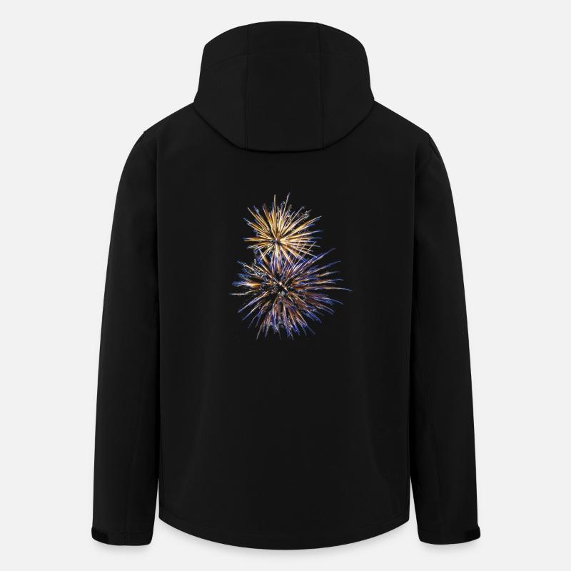 Feux d’artifice II - Veste softshell homme en polyester recyclé Stanley/Stella - noir