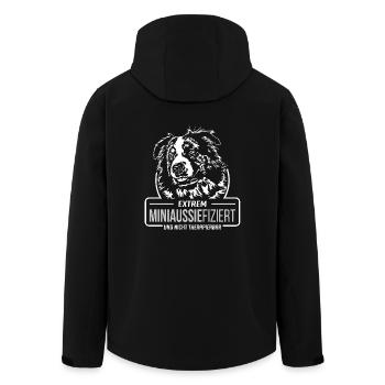 MINIAUSSIEFIZIERT Miniature Australian Shepherd - Recycelte Männer Softshell-Jacke von Stanley/Stella - Schwarz - Hinten - AI Model Male 185 light (185cm)