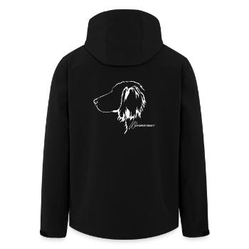 WEIMARANER langhaar Profil Hunde Hund Wilsigns - Recycelte Männer Softshell-Jacke von Stanley/Stella - Schwarz - Hinten - AI Model Male 185 light (185cm)