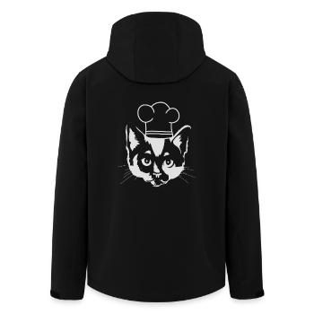 Chapeau de chef de chat Cuisine Cuisine Chat Enfants - Veste softshell homme en polyester recyclé Stanley/Stella - noir - Dos - AI Model Male 185 light (185cm)