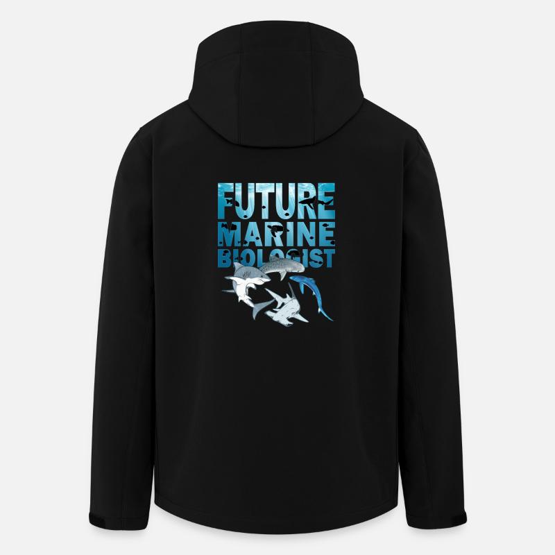 Future Marine Biologist Haiarten - Recycelte Männer Softshell-Jacke von Stanley/Stella - Schwarz