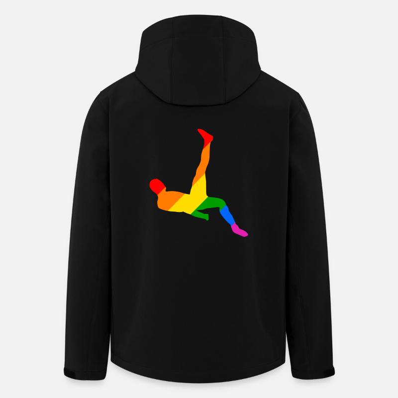 Rainbow Soccer Player - Recycelte Männer Softshell-Jacke von Stanley/Stella - Schwarz