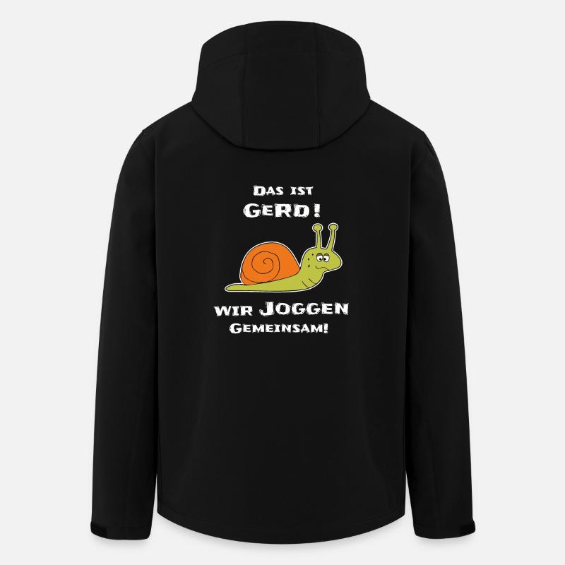 Lustige Schnecke Joggen - Recycelte Männer Softshell-Jacke von Stanley/Stella - Schwarz