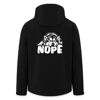 ALASKAN MALAMUTE Nope Chien Disant Chiens Dire - Veste softshell homme en polyester recyclé Stanley/Stella - noir - Dos - AI Model Male 185 light (185cm)