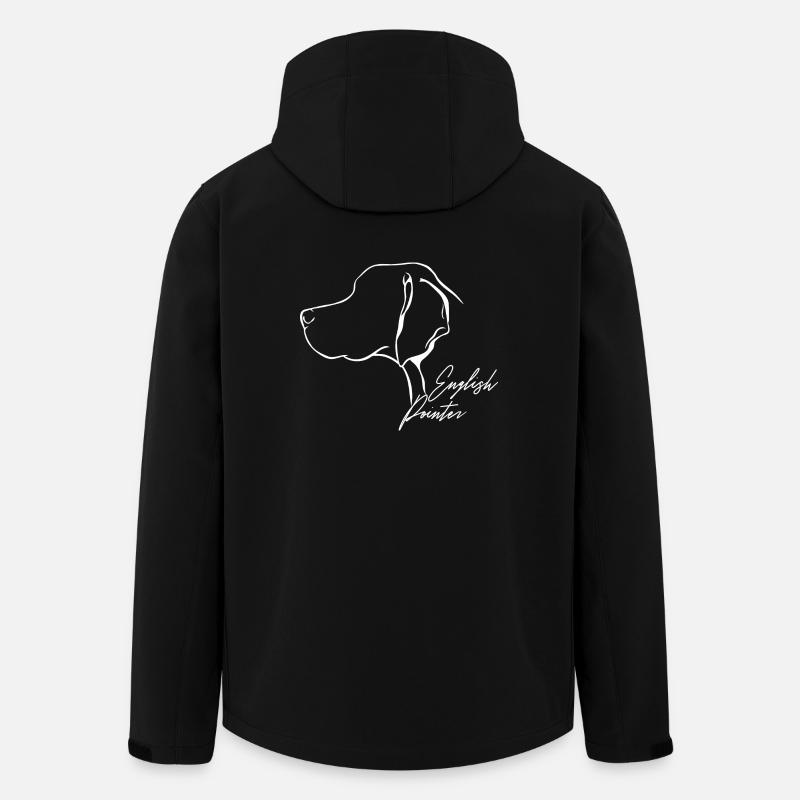 ENGLISH POINTER Profil Hunde Hund Wilsigns - Recycelte Männer Softshell-Jacke von Stanley/Stella - Schwarz