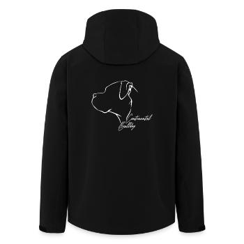 CONTINENTAL BULLDOG Profil Hunde Hund Wilsigns - Recycelte Männer Softshell-Jacke von Stanley/Stella - Schwarz - Hinten - AI Model Male 185 light (185cm)