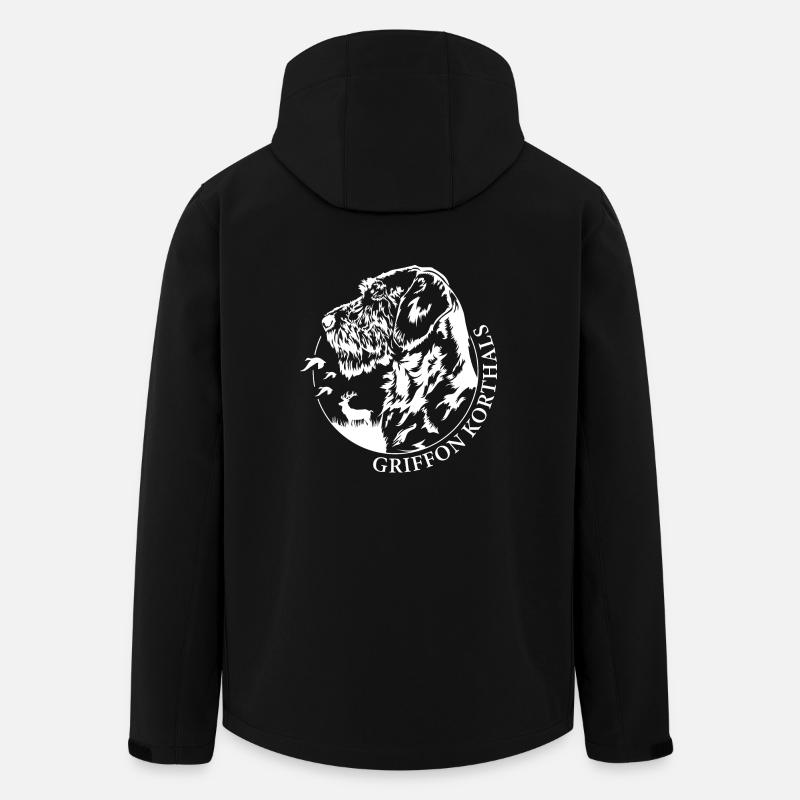 Griffon Korthals Portrait Chiens Chien Wilsigns - Veste softshell homme en polyester recyclé Stanley/Stella - noir