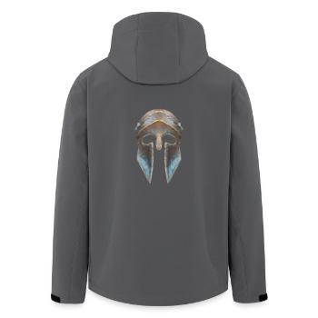 Gladiatorenhelm Low-Polygon-Effekt - Recycelte Männer Softshell-Jacke von Stanley/Stella - Schwarz - Hinten - AI Model Male 185 light (185cm)