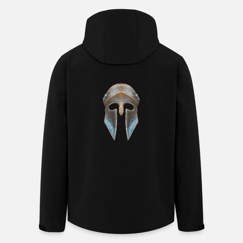 Gladiatorenhelm Low-Polygon-Effekt - Recycelte Männer Softshell-Jacke von Stanley/Stella - Schwarz