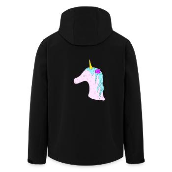 Unicorn Unicorn Gift Idea Pink spell - Men’s Recycled Softshell Jacket by Stanley/Stella - black - Back - AI Model Male 185 light (185cm)