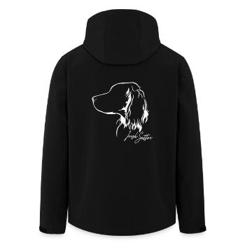 IRISH SETTER Profile Dogs Dog Wilsigns - Men’s Recycled Softshell Jacket by Stanley/Stella - black - Back - AI Model Male 185 light (185cm)
