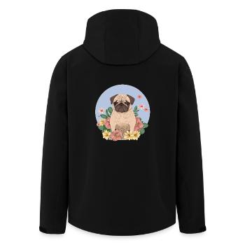 Mops - Recycelte Männer Softshell-Jacke von Stanley/Stella - Schwarz - Hinten - AI Model Male 185 light (185cm)