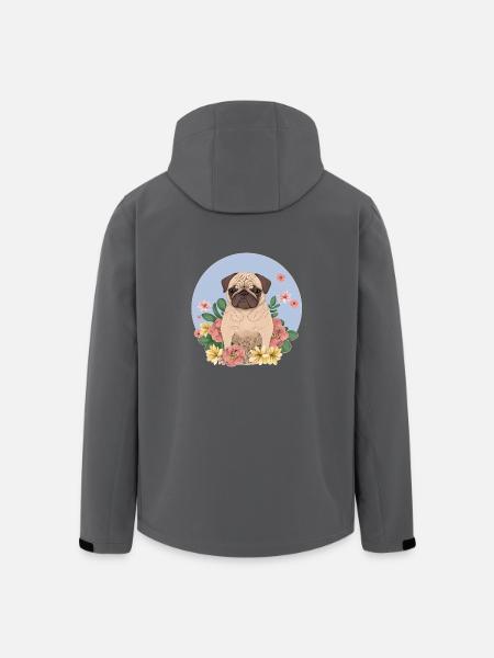 Mops - Recycelte Männer Softshell-Jacke von Stanley/Stella - Schwarz