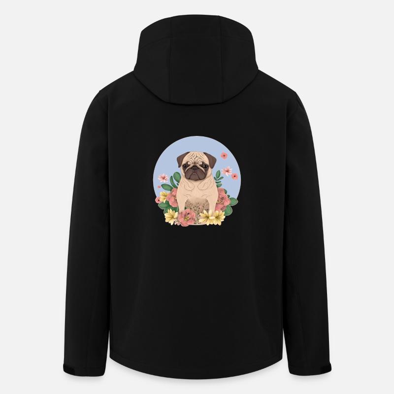 Pug - Men’s Recycled Softshell Jacket by Stanley/Stella - black