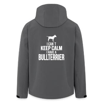 I can´t KEEP CALM Bullterrier Hundespruch Spruch - Recycelte Männer Softshell-Jacke von Stanley/Stella - Schwarz - Hinten - AI Model Male 185 light (185cm)